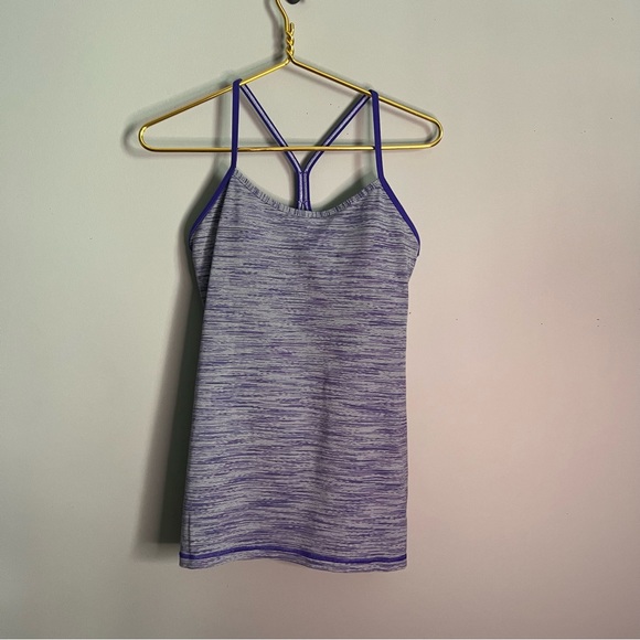 Lululemon heathered‎ purple power Y tank - Picture 1 of 6